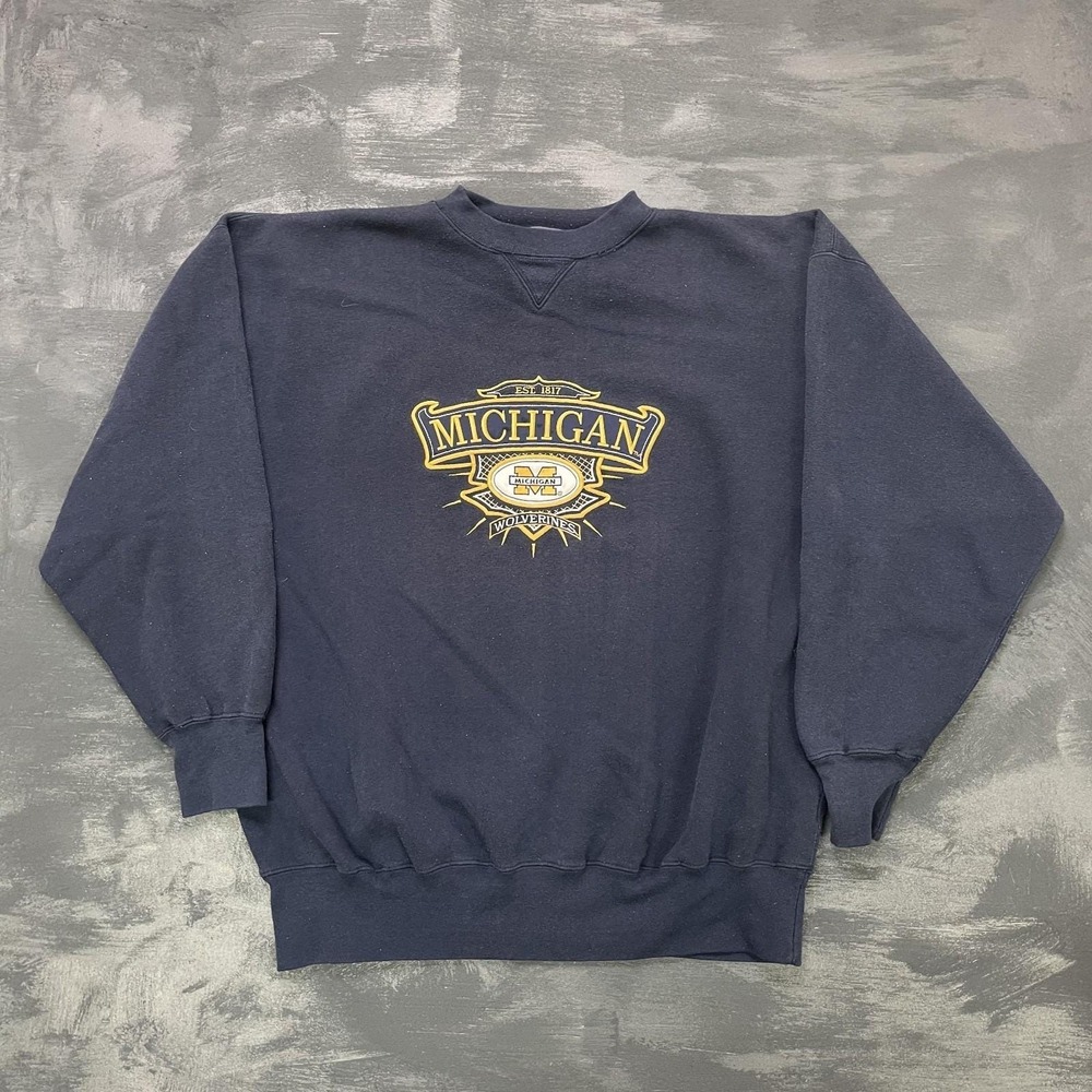 vintage Michigan University sweatshirt mens 2xl blue 1990s